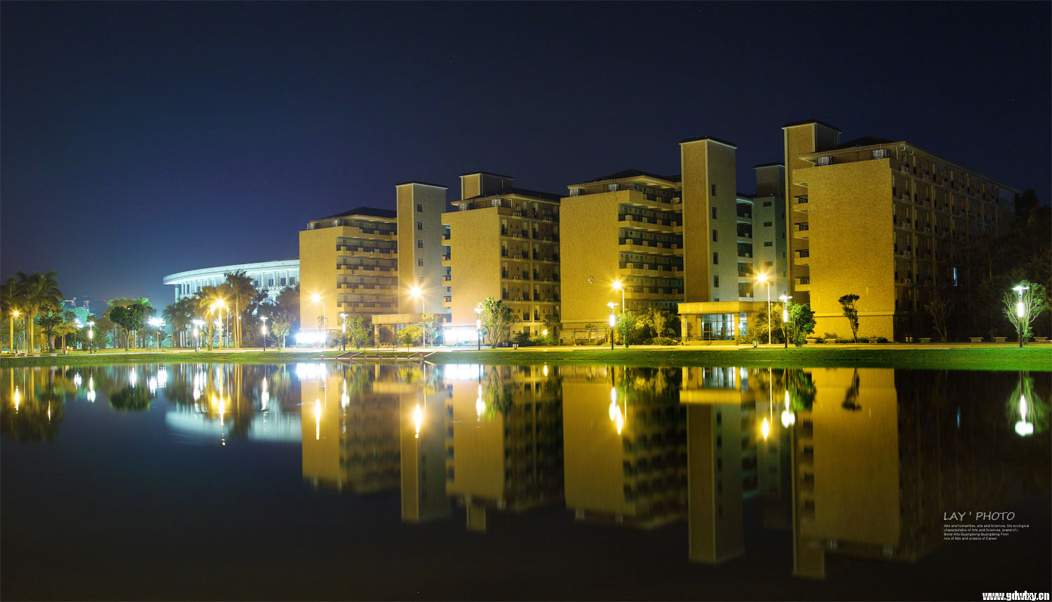 文理夜景-校园风光-学院图库-广东文理职业学院