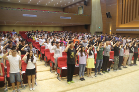 学院举行广东省第十四届运动会(廉江赛区)志愿者通用培训启动仪式暨誓师大会